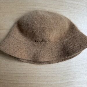 bebe Angora Wool TAN Bucket Hat